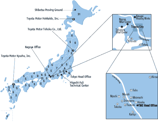 Toyota manufacturing plants japan