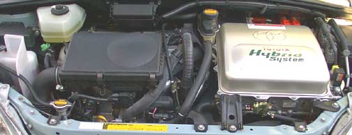 Prius gasoline engine and electric motor